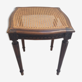 Tabouret style Louis XVI assise cannée