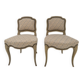 Pair of Louis XV style lounge chairs / 20th century