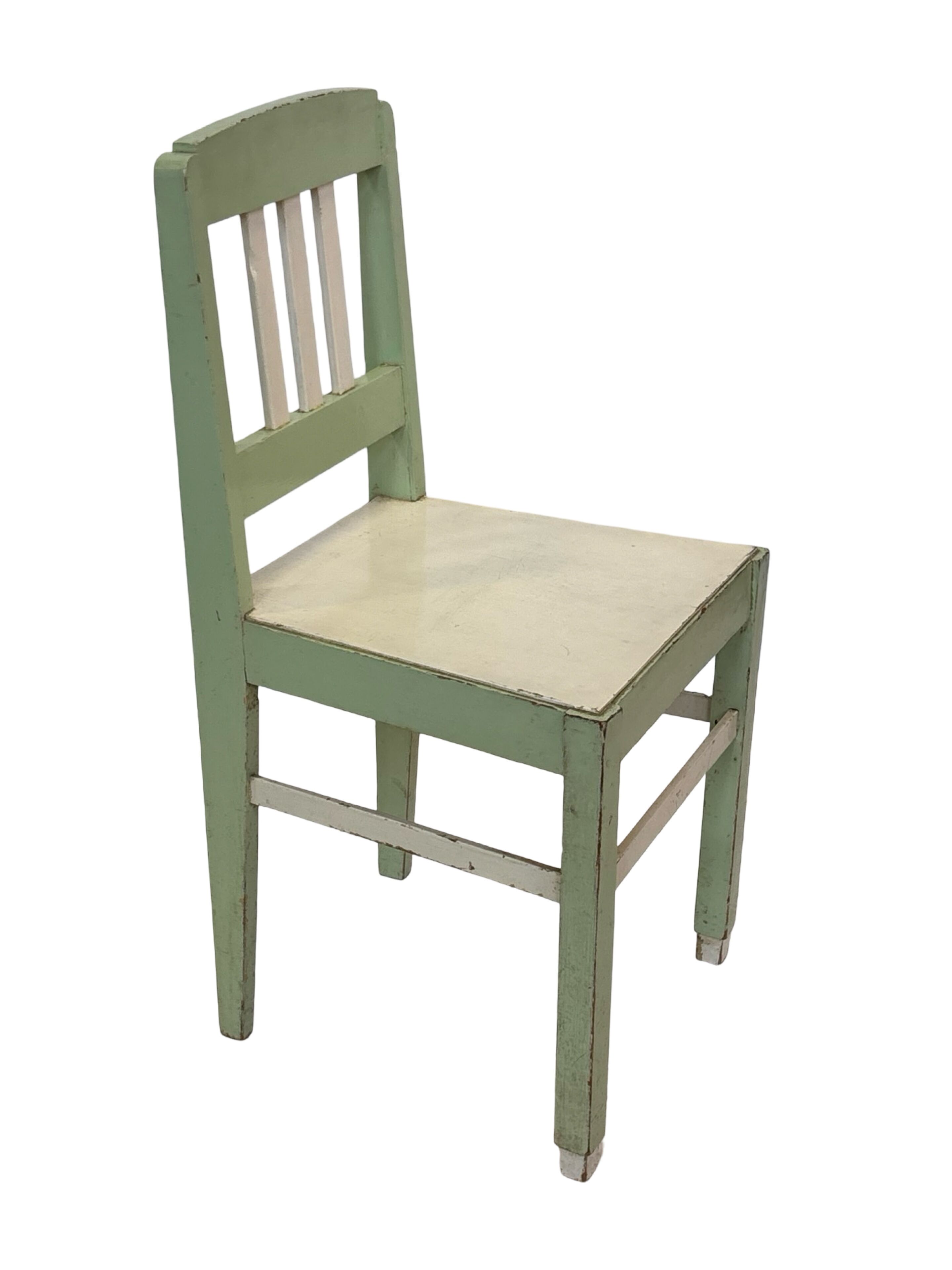 Chaise Art Déco vintage, style de design minimaliste, bois "de stijl"