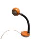 Lampe de bureau orange de l'ère spatiale, années 1970