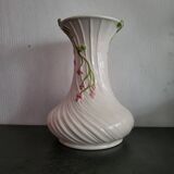 Vintage twisted barbotine vase