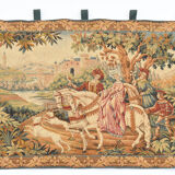Wall tapestry depicting medieval scene