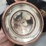 Pair of pink copper candlesticks