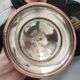 Pair of pink copper candlesticks