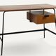 Bureau CM178 Pierre Paulin pour Thonet en chêne et métal noir – Années 1950