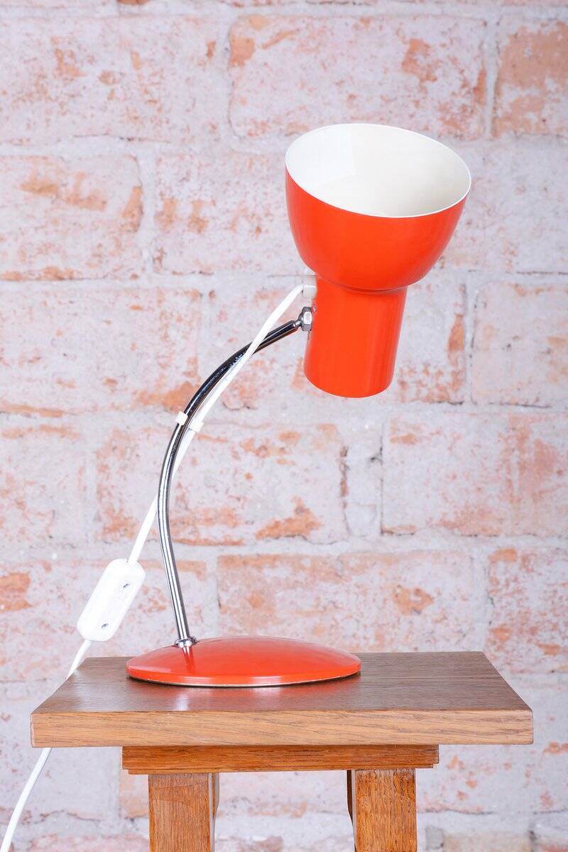 Mid-Century Czech Chrome Table Lamp attributed to J. Hůrka for Napako, 1960s