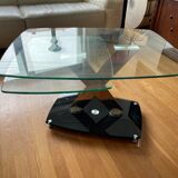 Table basse articulée verre et metal