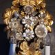 S.Salvadori Wandlampe vergoldet ersilbert Blumenmuster