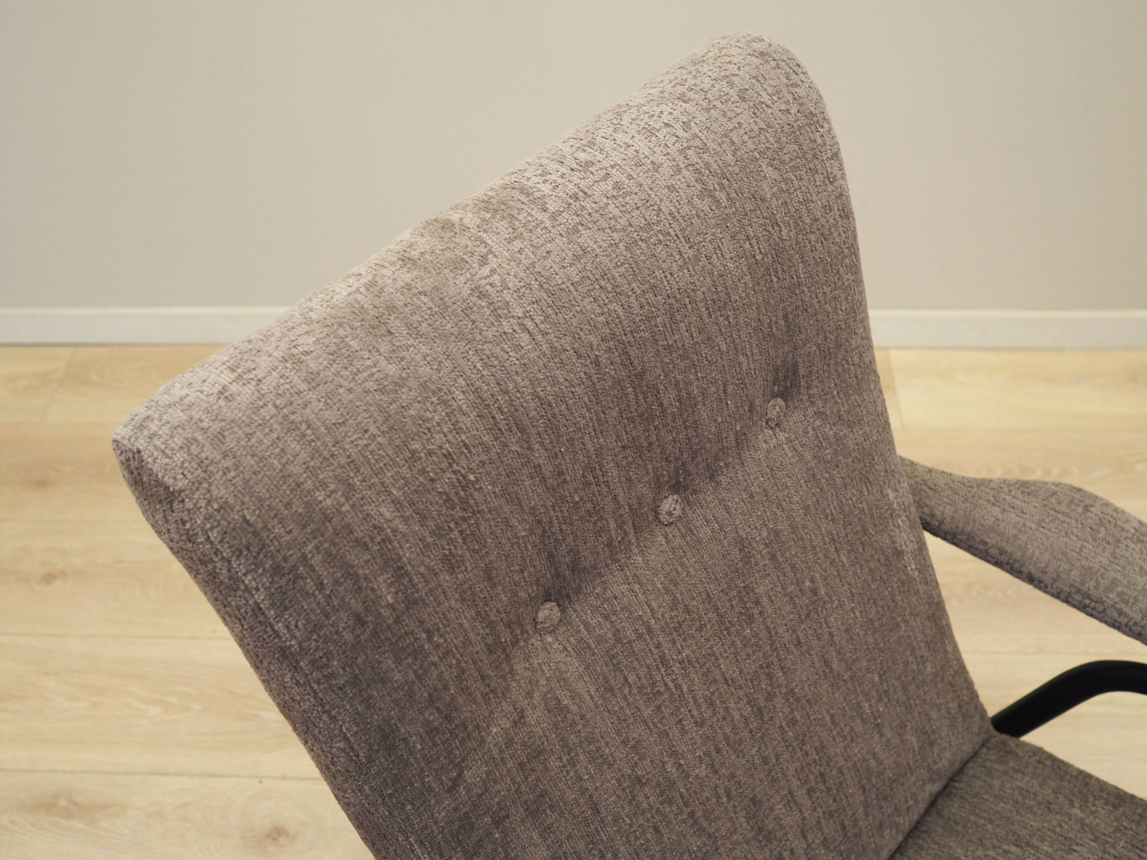 Grey armchair, Italian design, 1970s, production: Italy