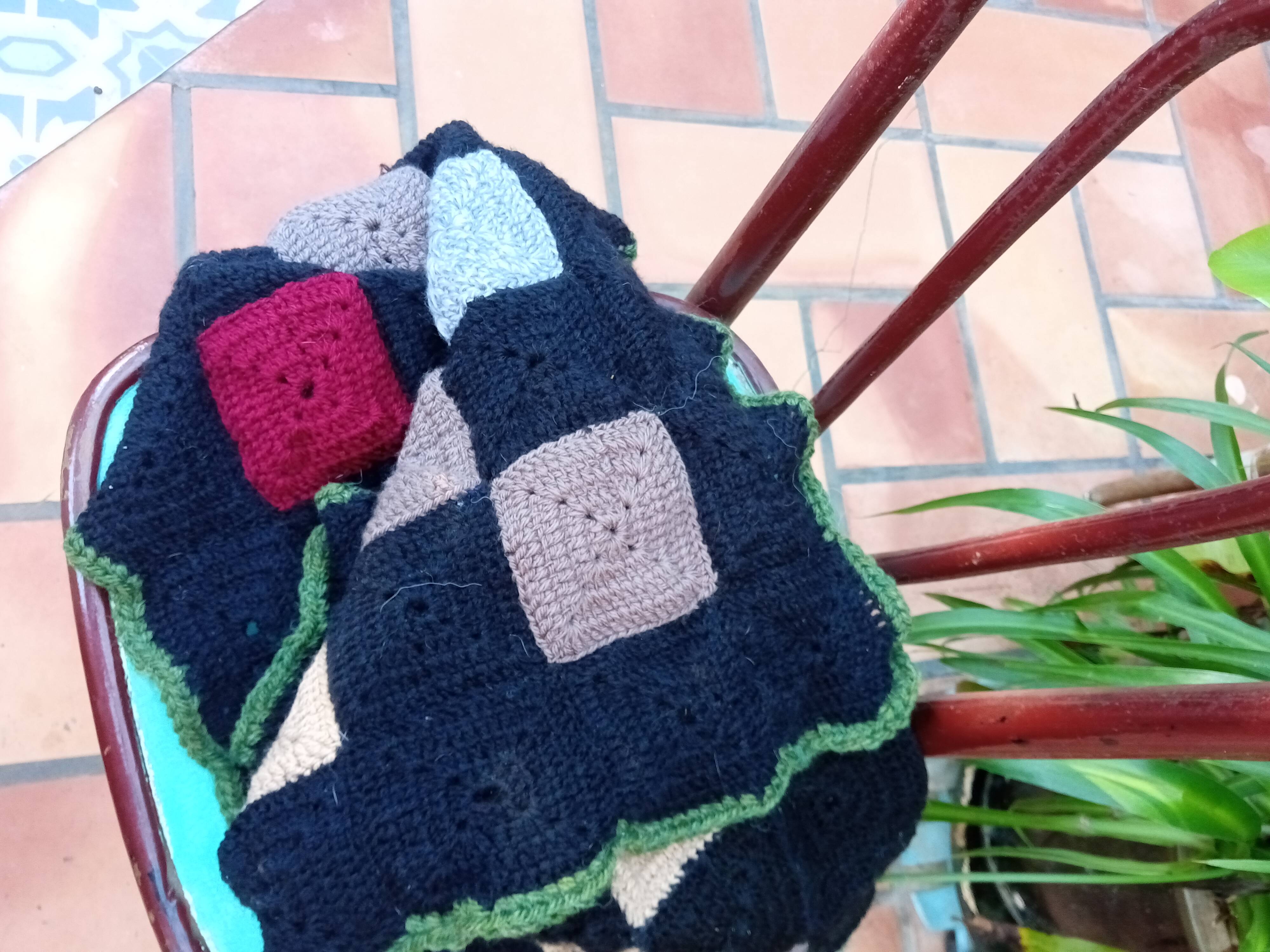 Vintage patchwork plaid