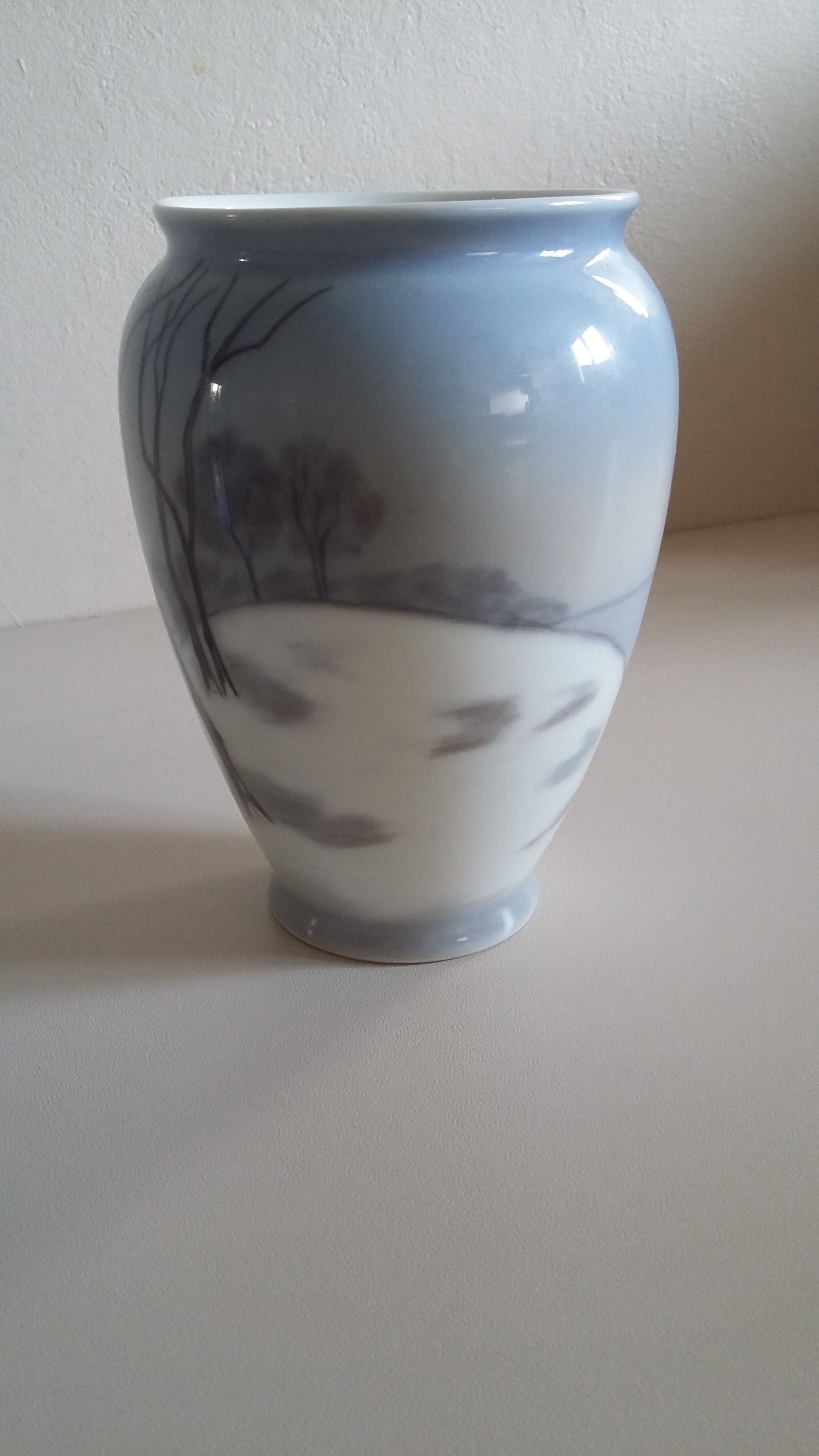 Danish porcelain vase signed B&G