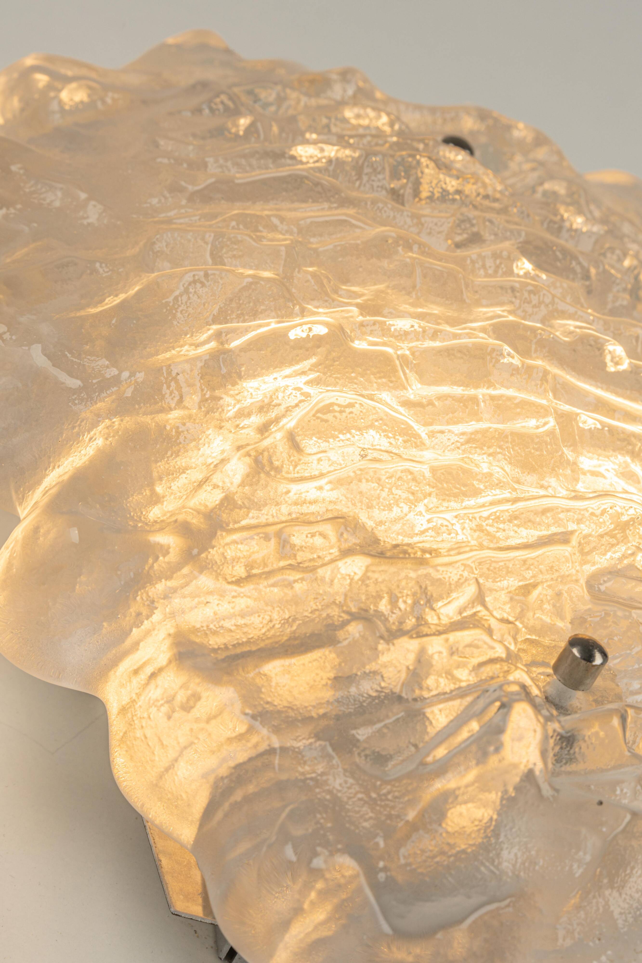 Crystal Glass Sputnik Wall Light by Peill & Putzler, Germany