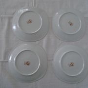 4 Flat flat enamel enamel porcelain from Sologne France 70/80 years