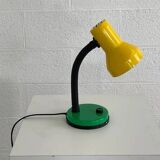 Lampe de bureau industriel jaune et verte
