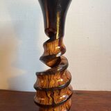 Vase sculpté manguier bois