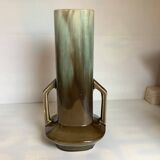 Large flamed ceramic vase Art Nouveau