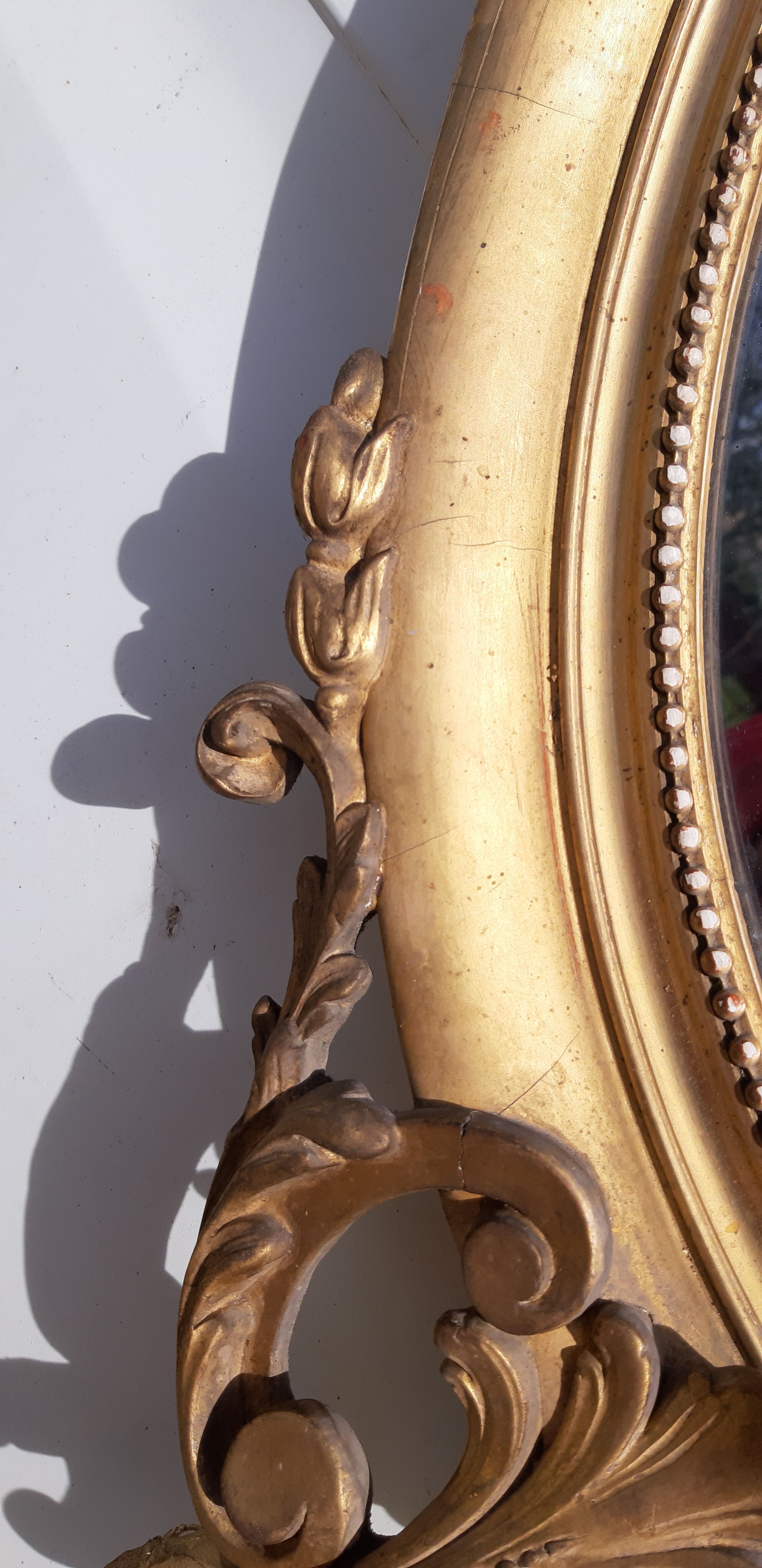 Mirror golden 19th
