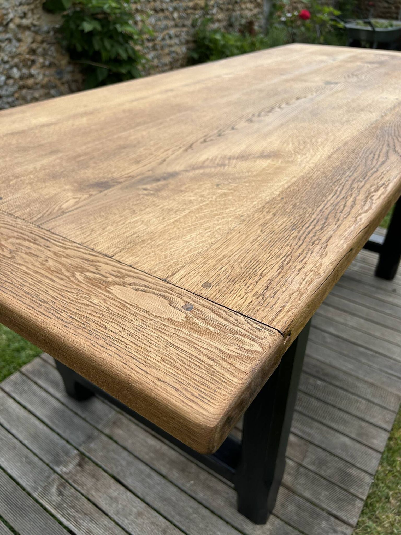 Vintage solid oak farmhouse table