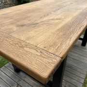 Vintage solid oak farmhouse table