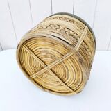 Gabriella Crespi style woven rattan basket