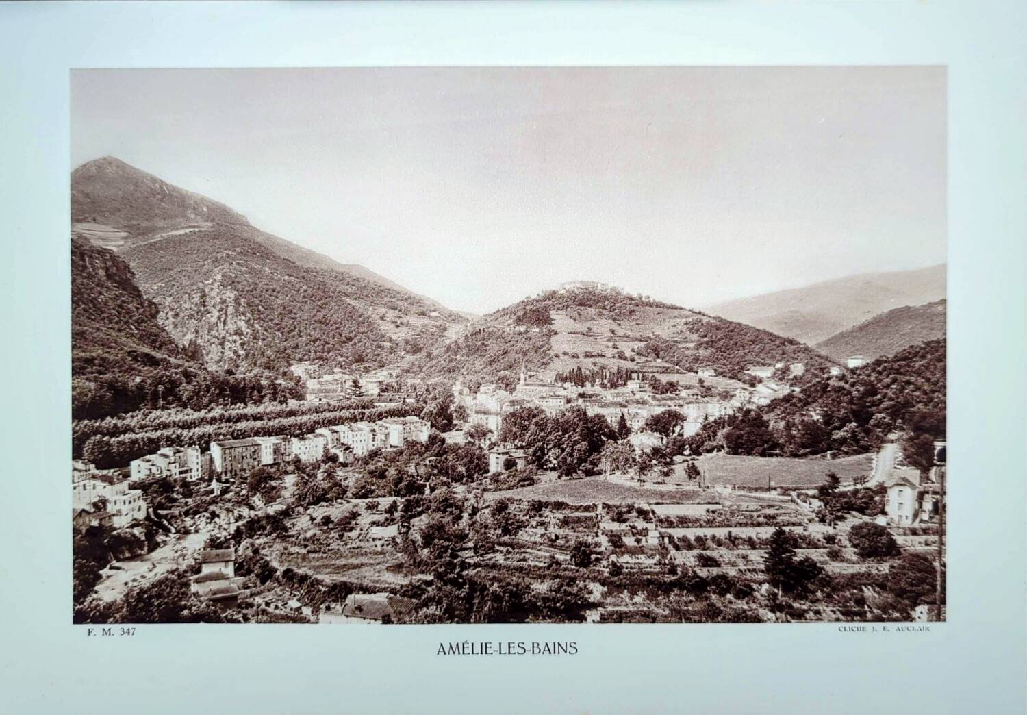 Amélie-les-Bains, vintage, photo print from 1935.