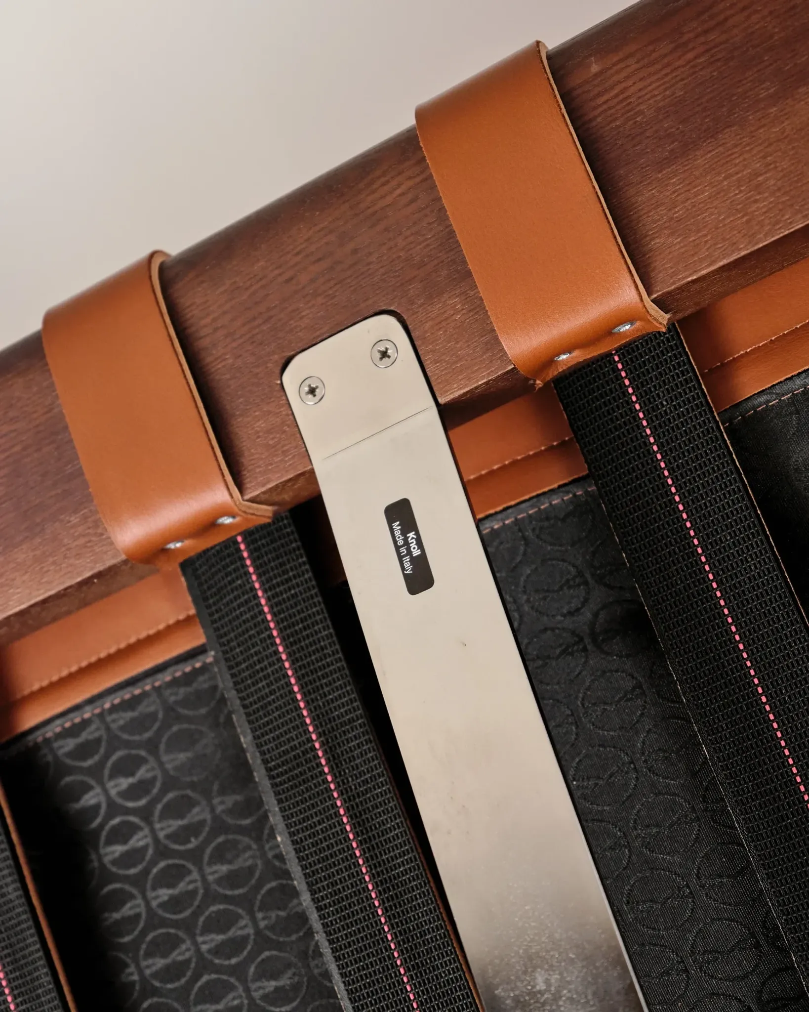 Meridian Barcelona in leather by Mies van der Rohe, Knoll International