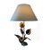 Vintage lamp in travertine and bronze 70s