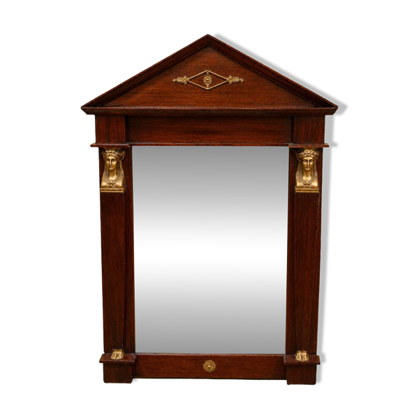 Miroir Empire à fronton triangulaire, XIXe siècle