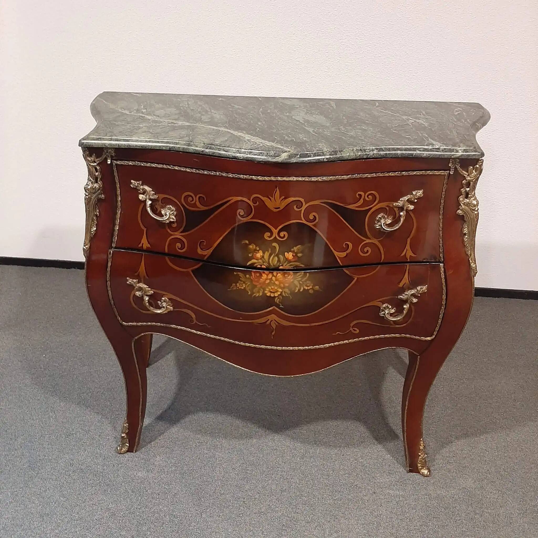French-style bombé commode in the Louis XV style