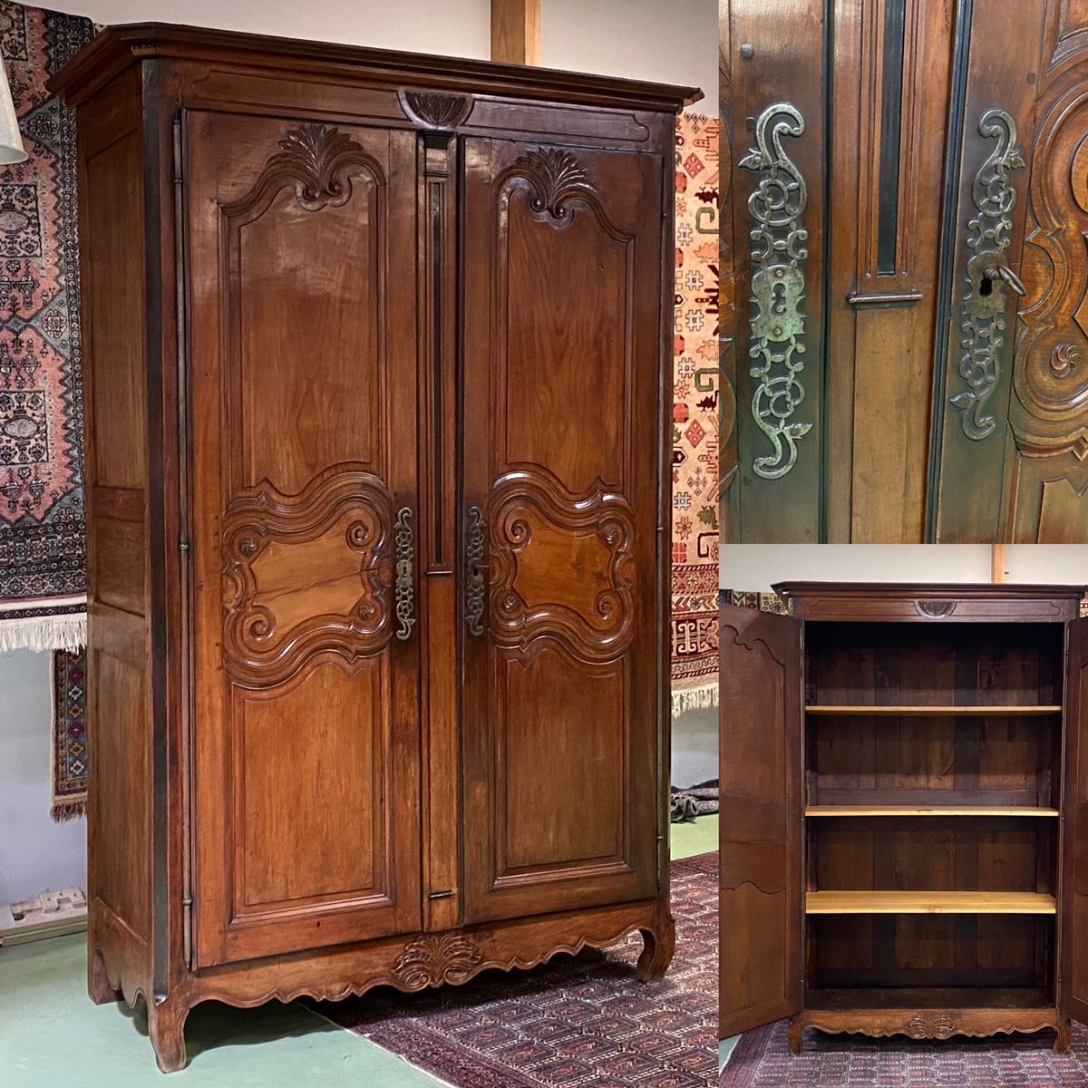 Armoire Louis XV en noyer XVIIIème Selency