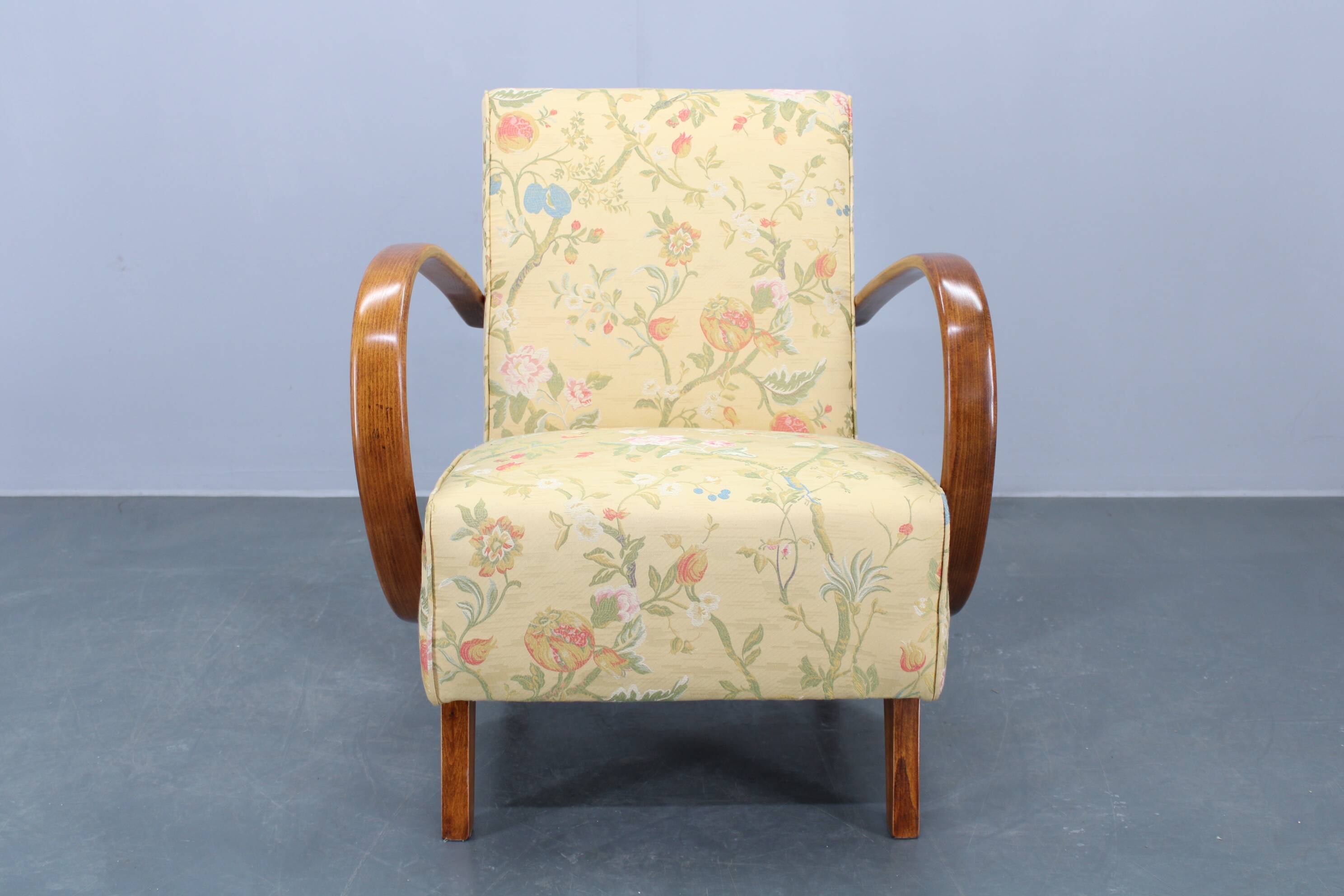 1950s Refurbished Jindrich Halabala  Armchair, Czechoslovakia