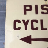 Enamelled plaque bike path