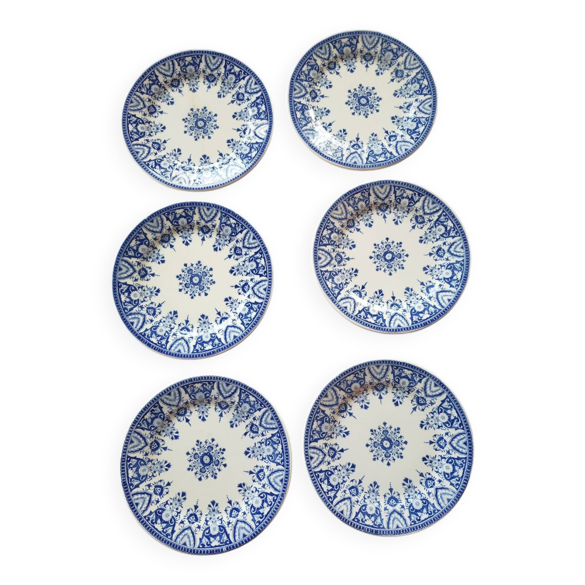 6 assiettes Gien