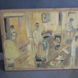 Oil painting on canvas "the bistro"