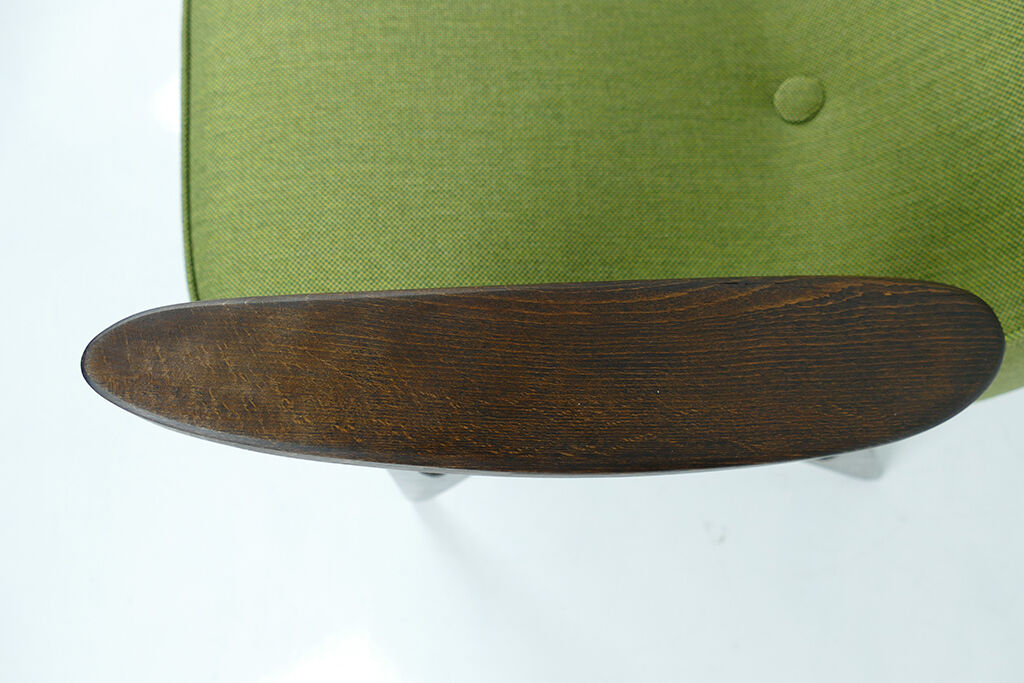 Pair Of Vintage Danish Style Green Armchair 60'S
