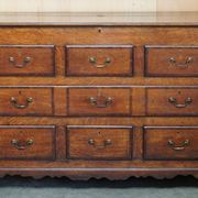 Commode Mule anglaise XVIIIe siècle à dessus pliant en chêne Georgian