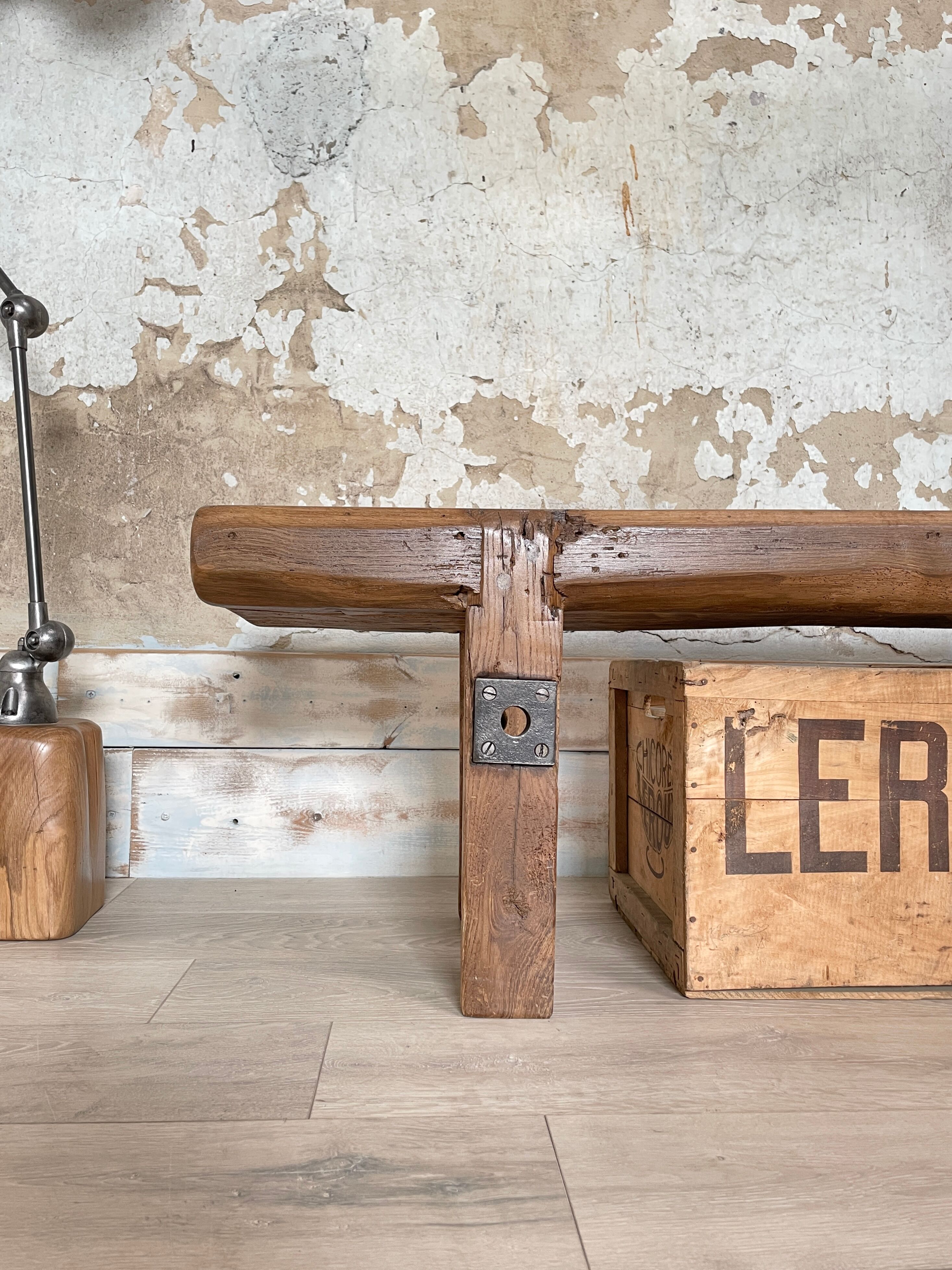 Primitive solid wood coffee table