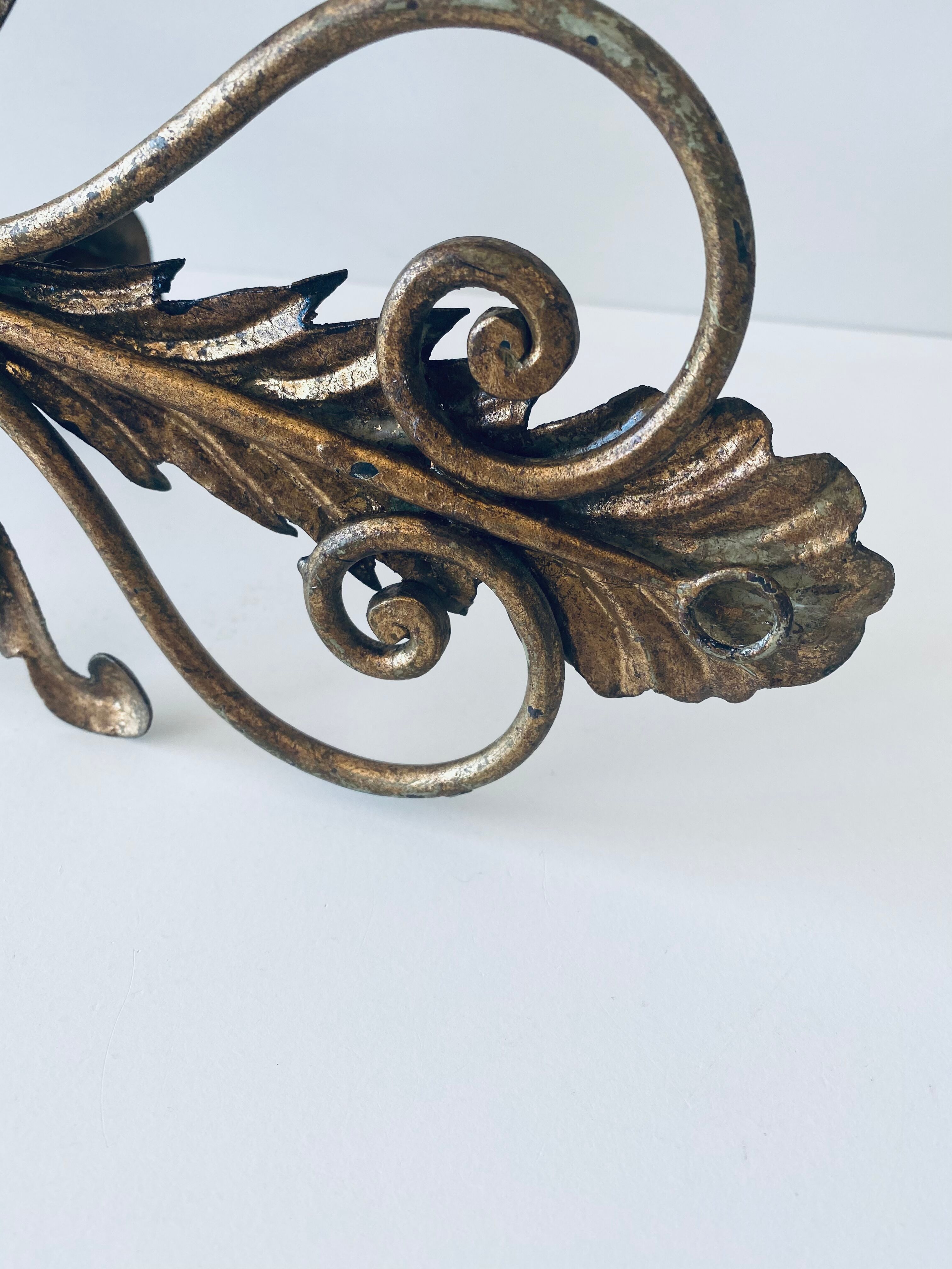 Golden antique wall chandelier