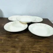 Set of 5 vintage Sarreguemines deep plates (Decor 5094) - Ø 23 cm