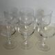 6 Engraved crystal water glasses