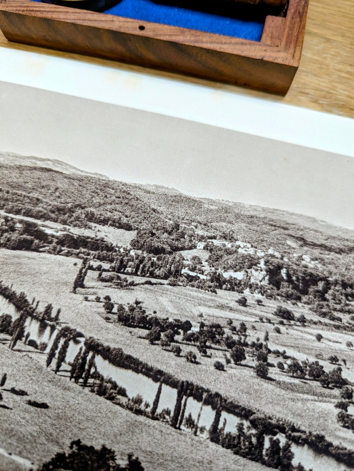 Domme, Dordogne, printed photo plate from 1942.