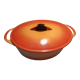 Vintage cast iron casserole orange 38.5 cm