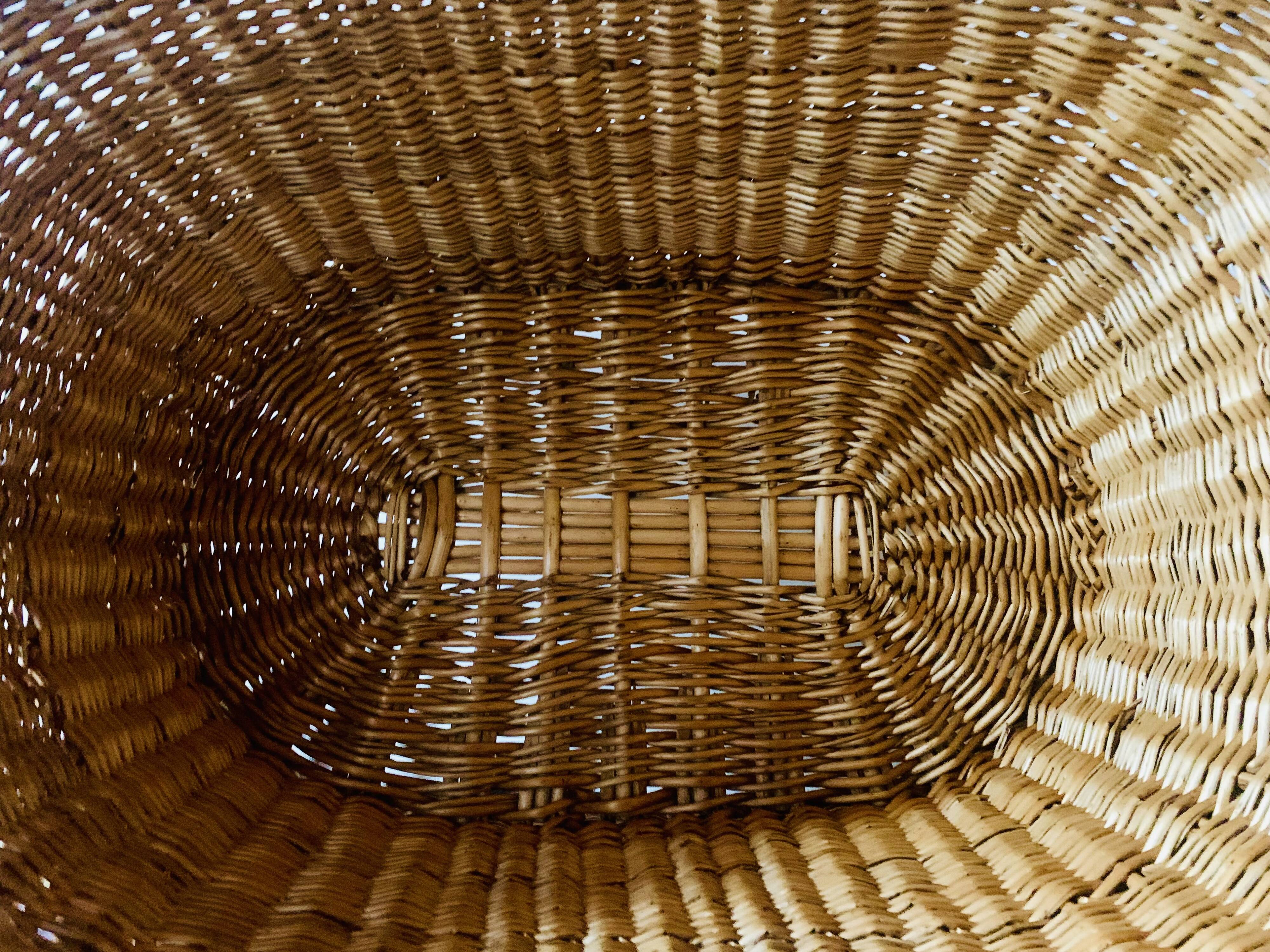Large vintage wicker basket