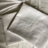 Set of 6 old large table napkins