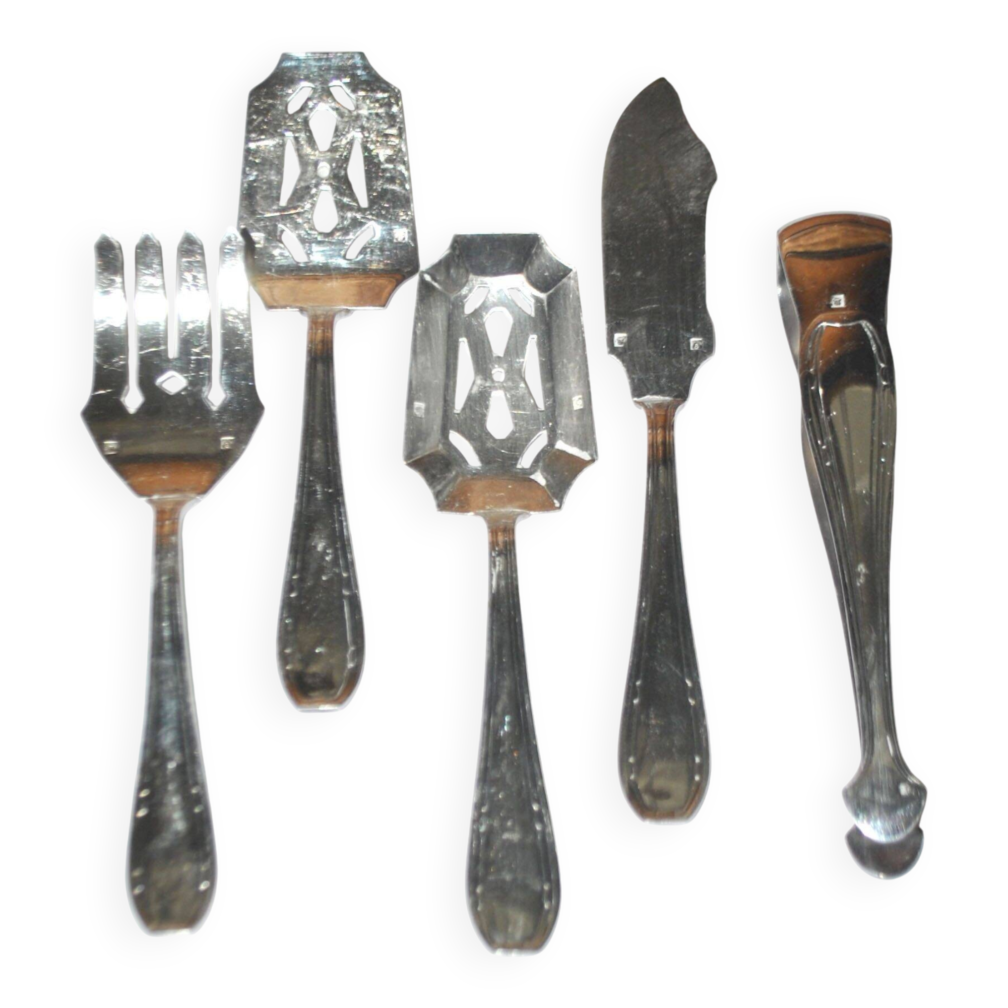 LCF vintage silverware design 1950s Le Couvert Français hors d'oeuvres service