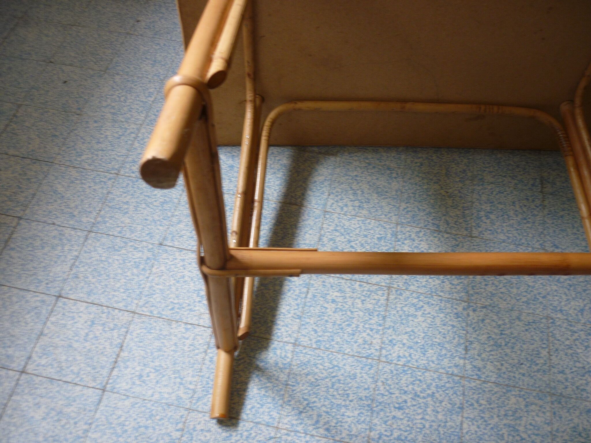 Vintage rattan table