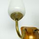 Vintage 2-armed wall lamp in brass, 1970s