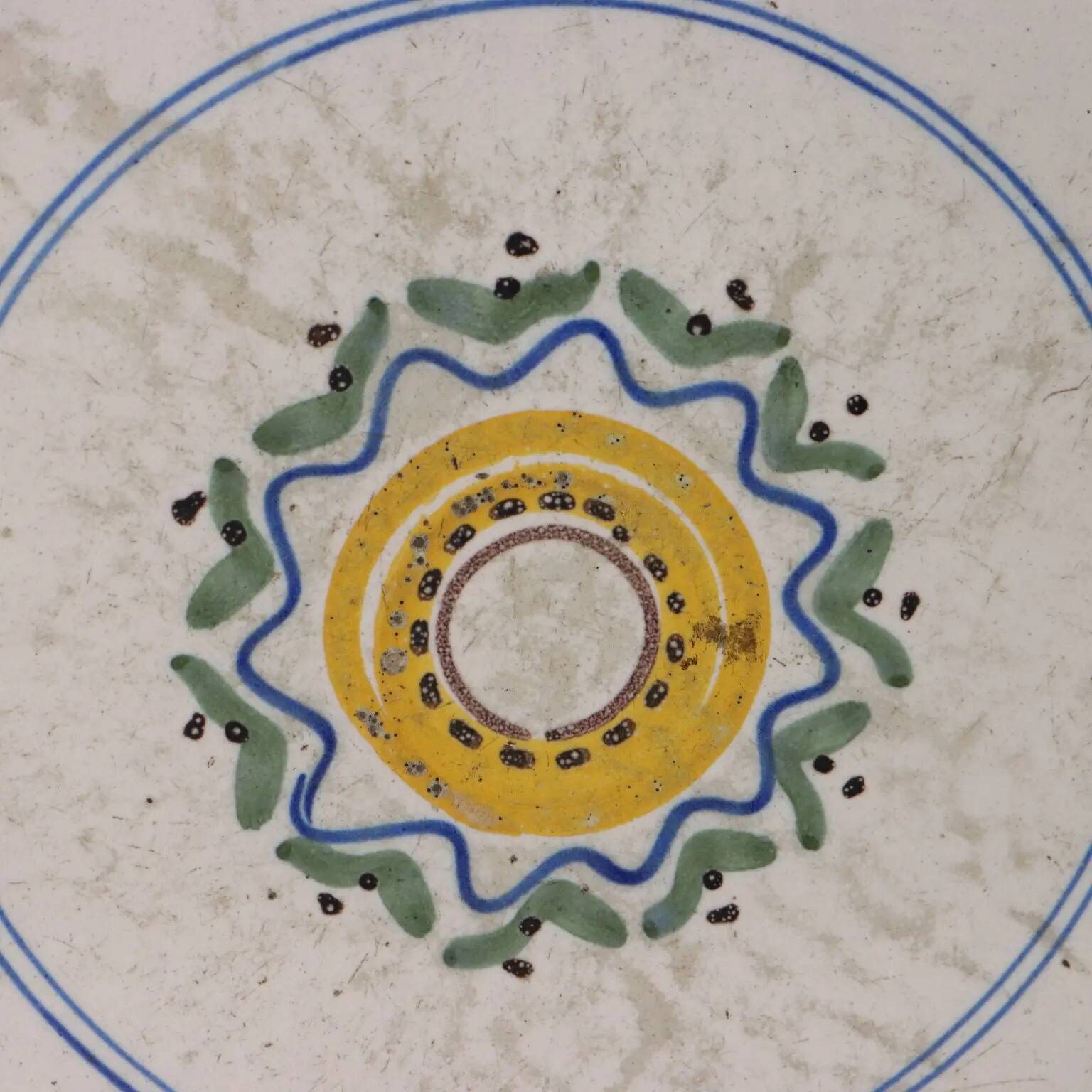 Antique majolica plate, Italy, 18th century