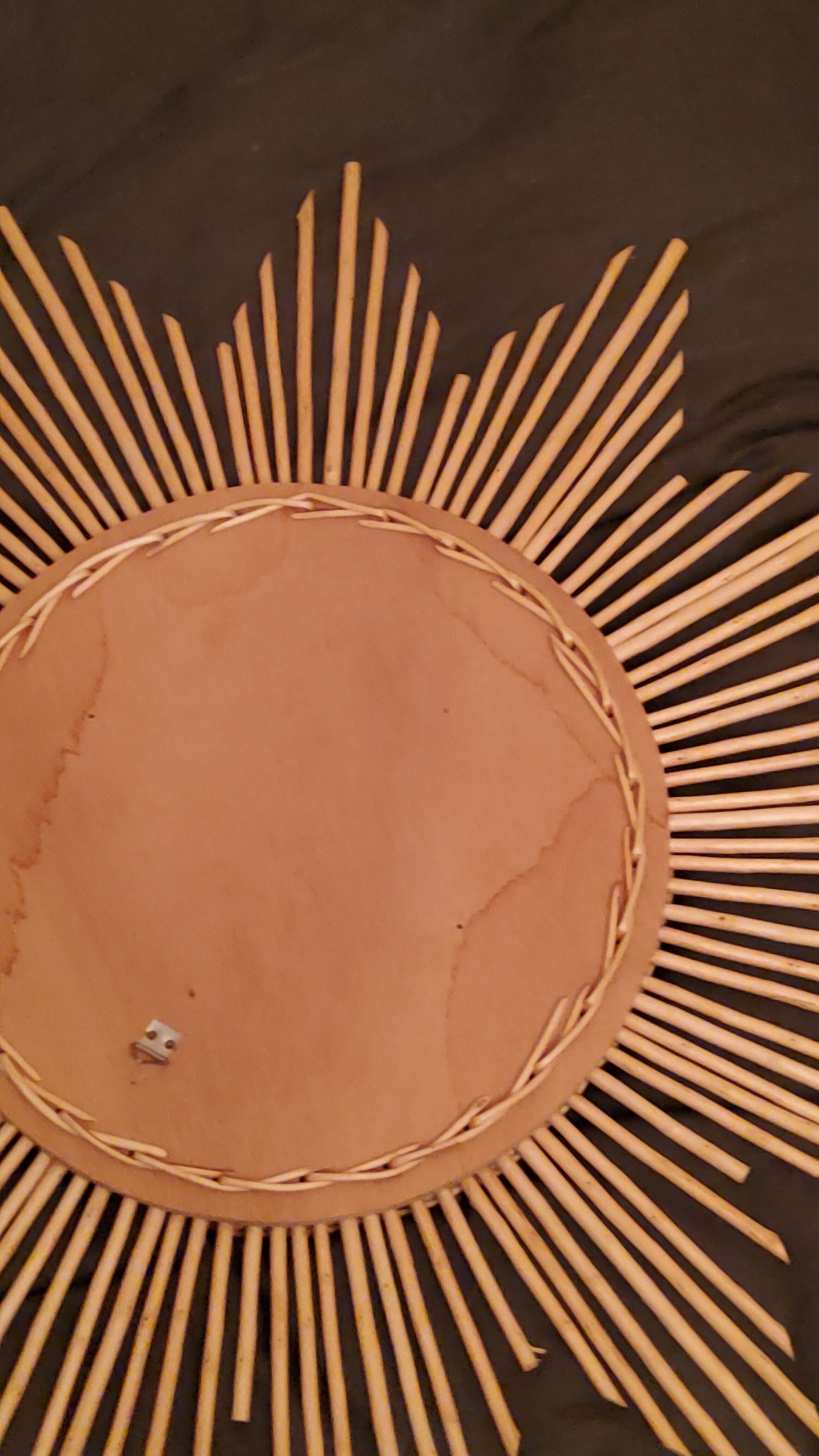 Rattan sun mirror from the 70s