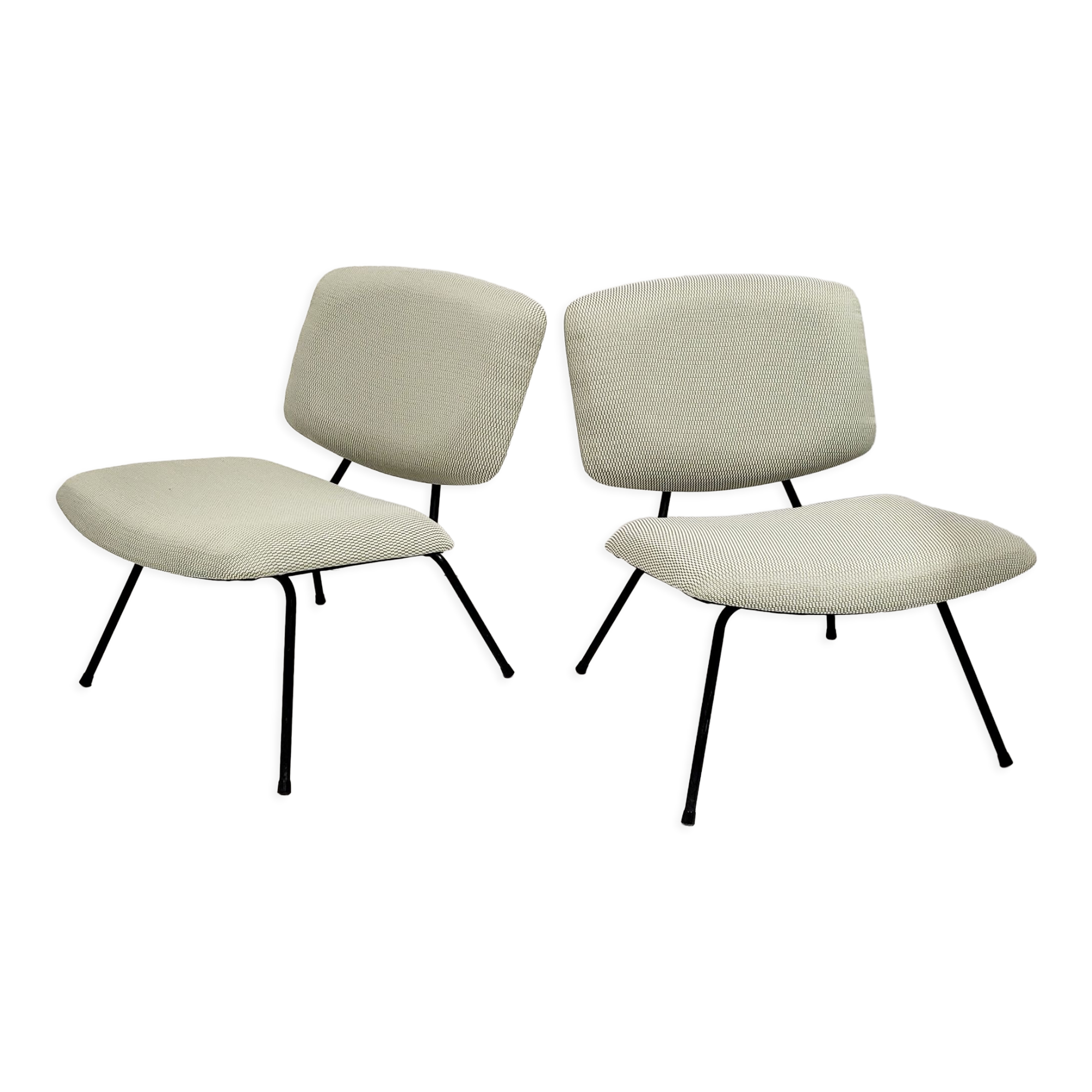 Paire de chauffeuses CM190 de Pierre Paulin pour Thonet